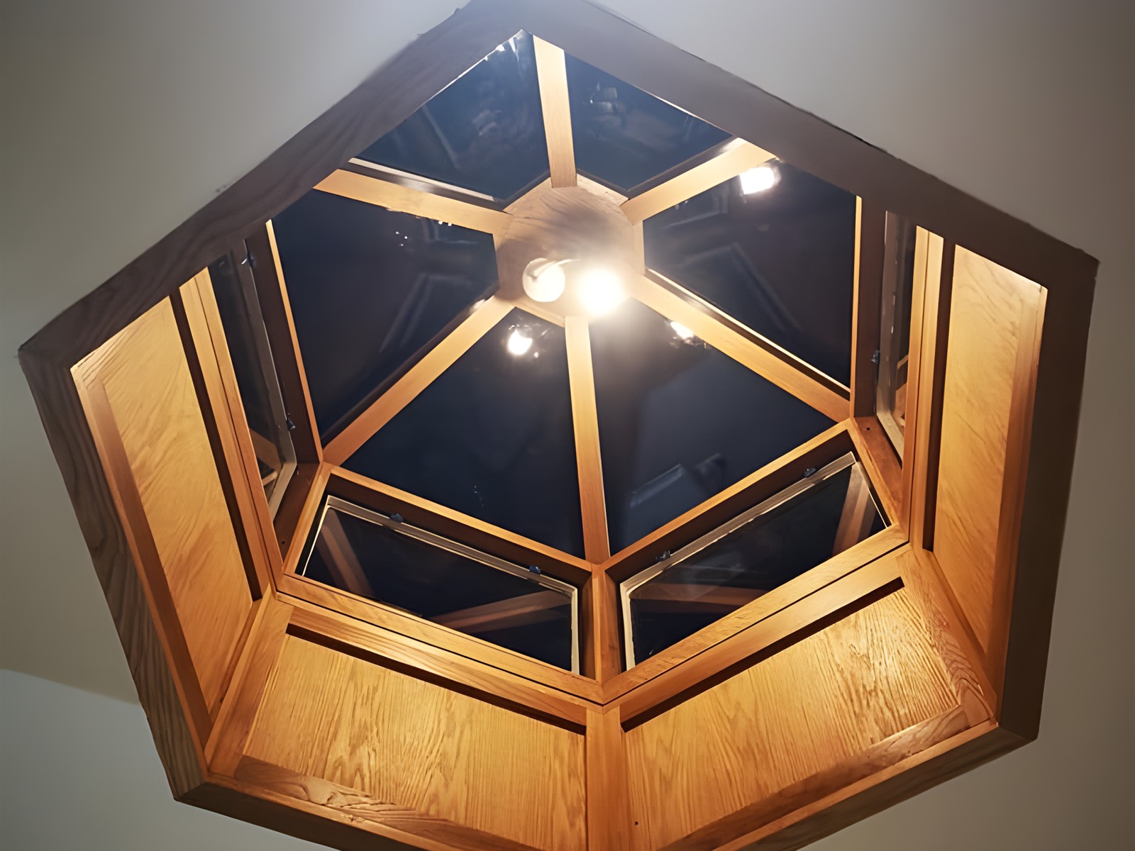 Oak roof lantern — bespoke joinery project in London